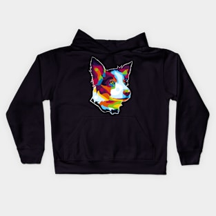 Colorful Dog Inside Kids Hoodie